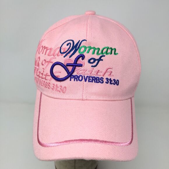Christian Women’s Hat Proverbs 31 Women Of Faith Jesus Cap Pink Adjustable - Picture 3 of 12